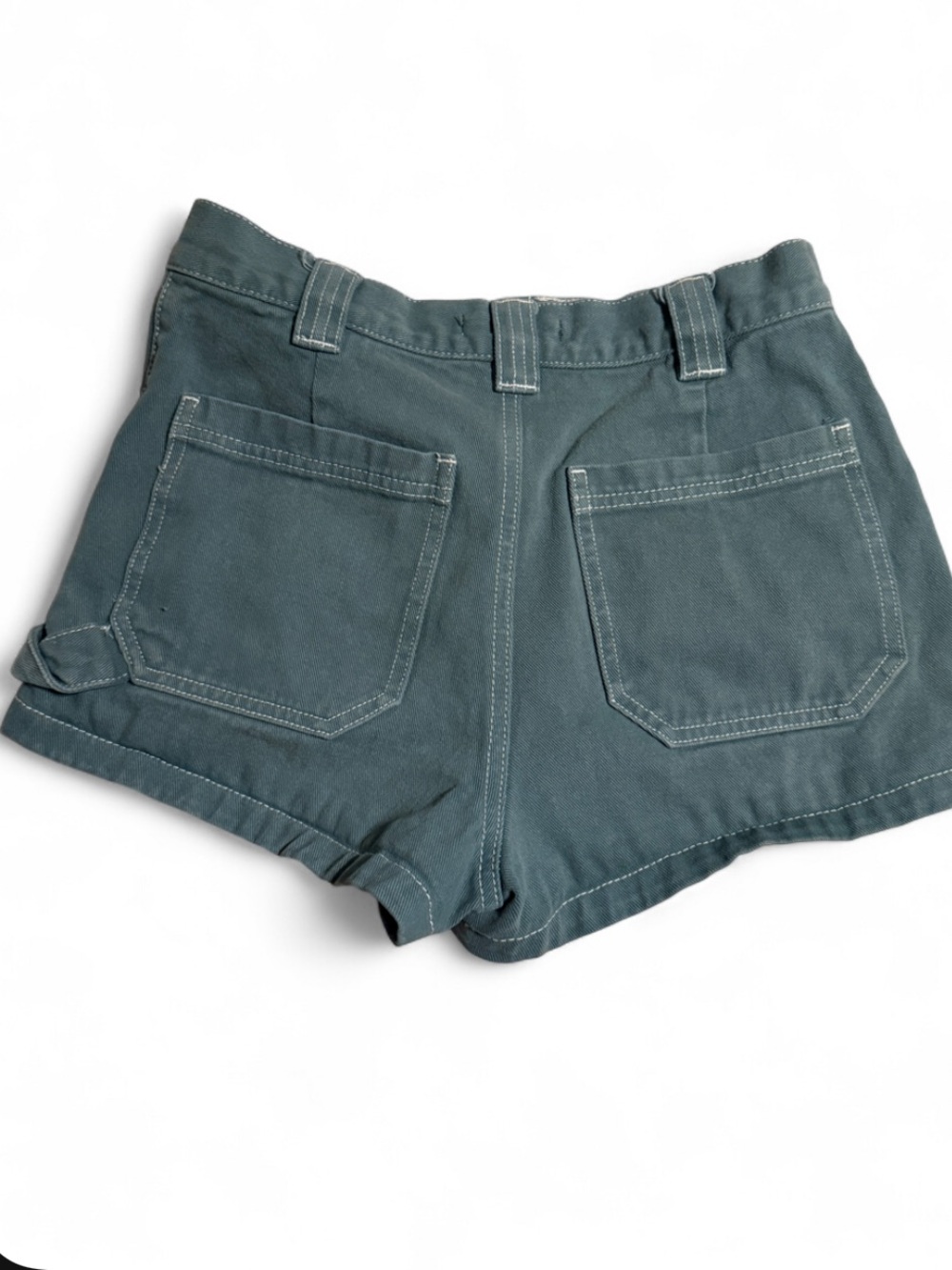 Pacsun High-Rise Utility Shorts in Teal
